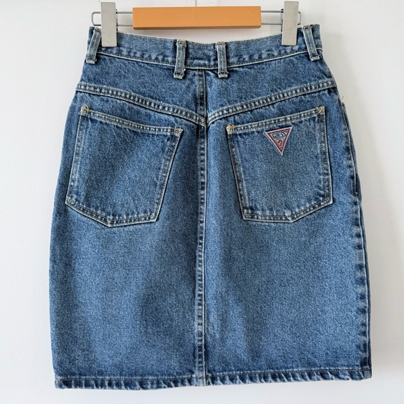 Vintage Guess by Georges Marciano Denim Mini Skirt High Waist XS Canada - Picture 7 of 11